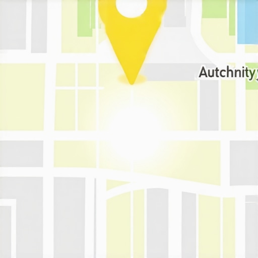 Visualizing Local SEO Proximity and Authority Digital map showing business pins with varying levels of authority and reach across a city.