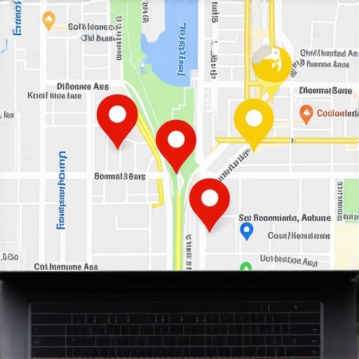 A local SEO grid tracker tool showing ranking performance across different geographic coordinates in a city.