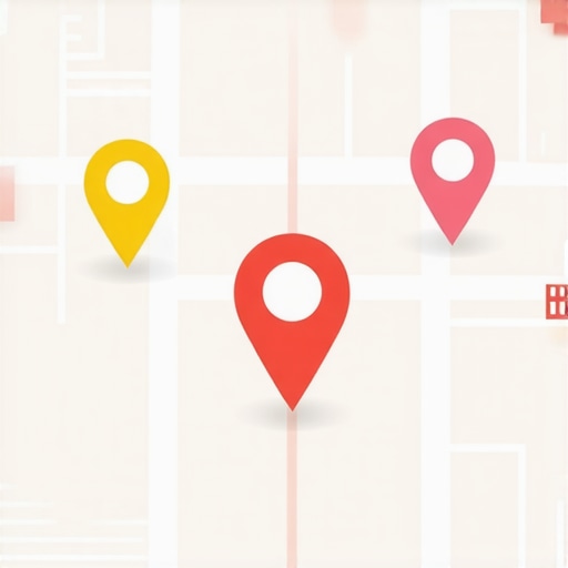Visualizing Local Search Trust Signals A digital map showing how local search signals connect a business to its community for better map ranking.