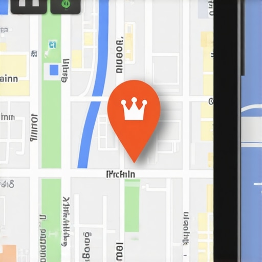 Digital map showing local 3-pack rankings where relevance beats high review counts