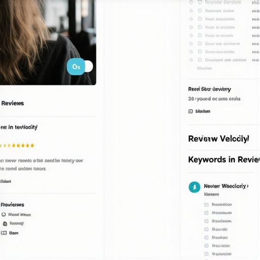 Comparison of Google Business Profiles showing how recent keyword-rich reviews impact local ranking.