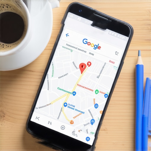 Winning the Local Map Pack Search A smartphone showing a business ranking first on Google Maps.
